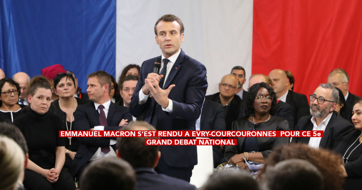 Emmanuel Macron s’est rendu à Evry-Courcouronnes pour ce 5e grand débat national