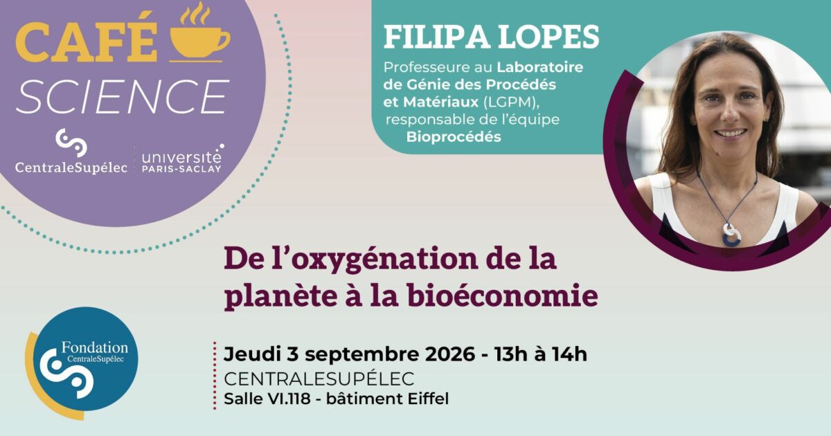 Café Science @CentraleSupélec - De l’oxygénation de la planète à la bioéconomie - par Filipa Lopes, professeure au LGPM — Gif-sur-Yvette