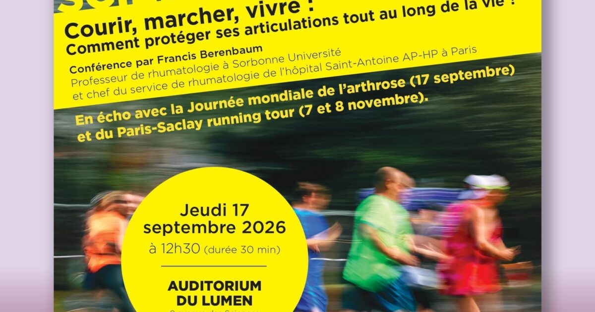 SCIENCE À LA COQUE : Courir, marcher, vivre : comment protéger ses articulations tout au long de la vie ? — Gif-sur-Yvette