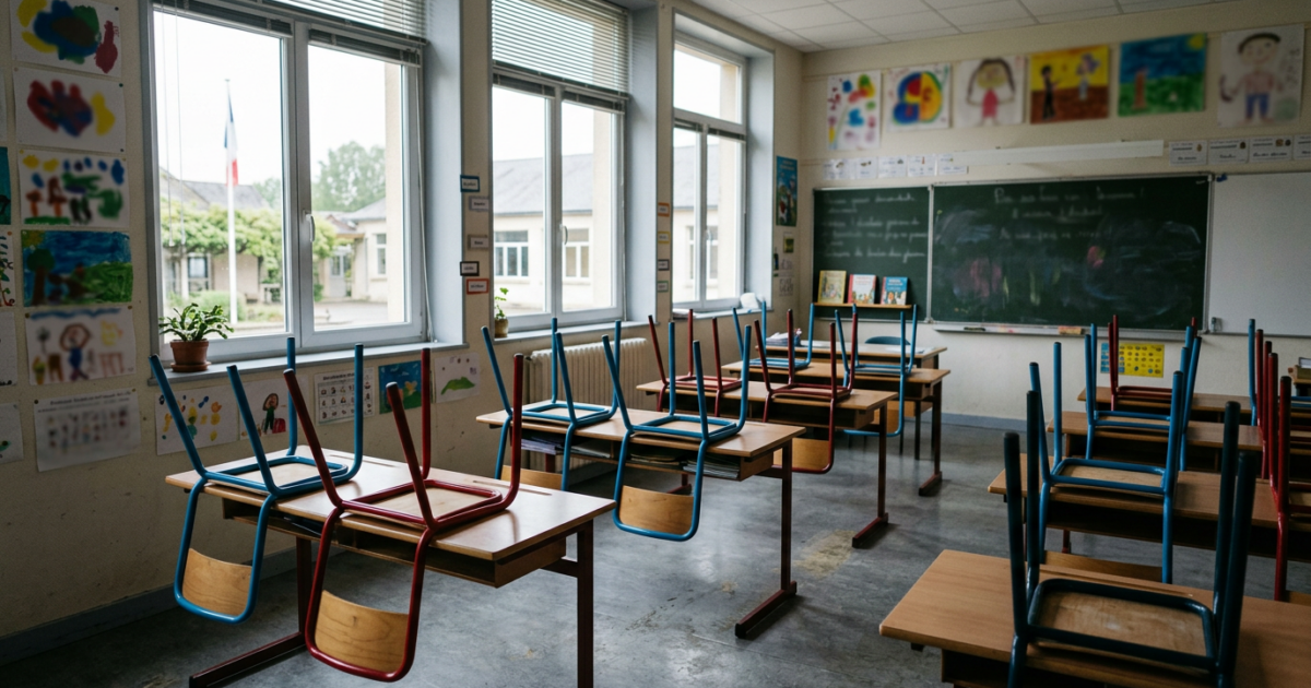 Salle de classe le matin