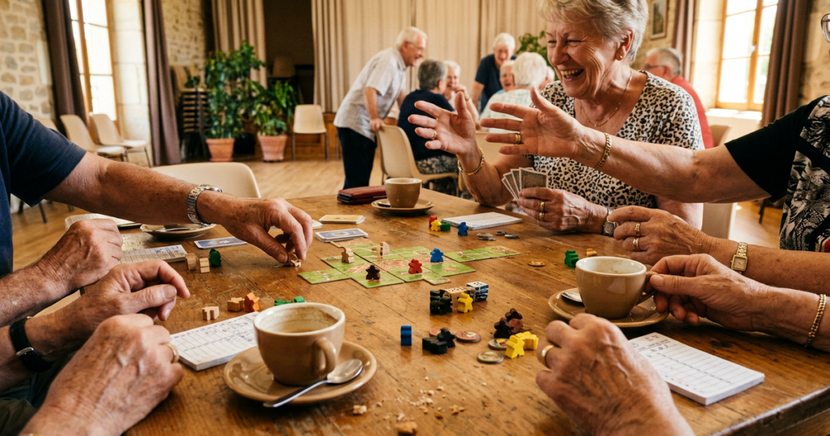 Des aînés lors d'une activité partagée